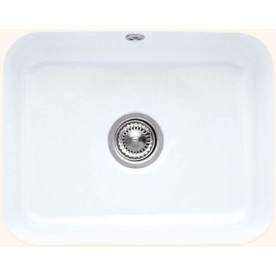 VILLEROY & BOCH Evier sous plan c&eacute;ramique blanc  CISTERNA 1 bac 550x440