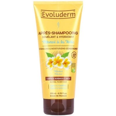 EVOLUDERM  - Apr&egrave;s-Shampooing D&eacute;m&ecirc;lant & Hydratant Mono&iuml; &Agrave; La Folie - 200ml