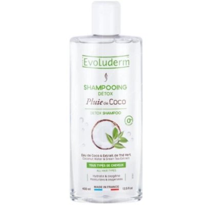 EVOLUDERM  - Shampooing D&eacute;tox Pluie De Coco - 400ml