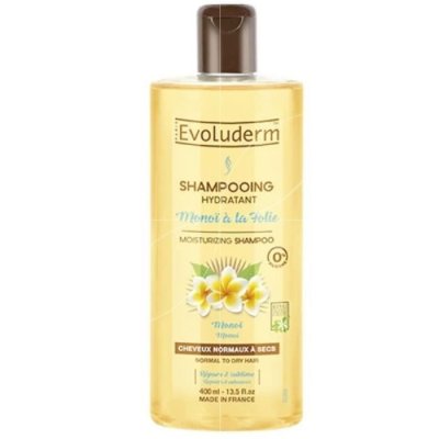 EVOLUDERM  - Shampooing Hydratant Mono&iuml; &Agrave; La Folie - 400ml