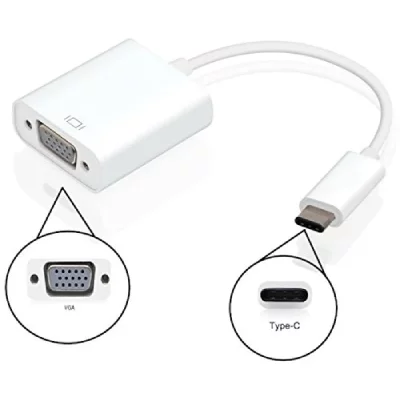 EWENT  EW-139500-001-N-P Adaptateur vid&eacute;o externe USB-C 3.1 VGA blanc