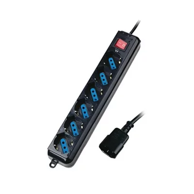 EWENT  Ew3925 Anti Surge Power Strip 6 Outlets With Switch Bleu