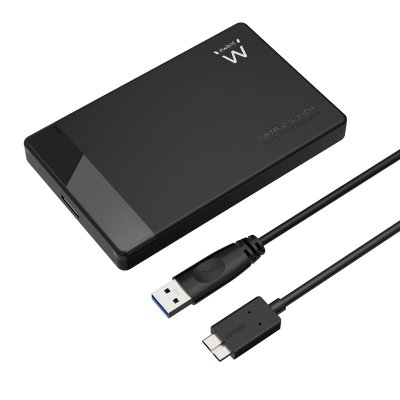 EWENT  EW7049 Bo&icirc;tier de disques de stockage Bo&icirc;tier disque dur/SSD Noir 2.5
