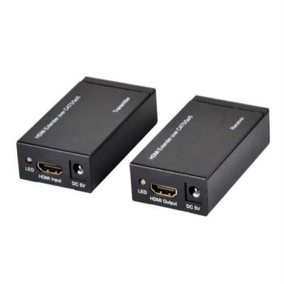EWENT  Extender HDMI 1080p 60m sur c&acirc;ble LAN R&eacute;p&eacute;teur sur un seul c&acirc;ble Cat.6 Cat.7