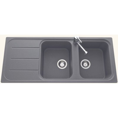 EWI  - vier granit gris oglio 2 bacs 1 &eacute;gouttoir - gris
