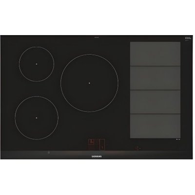 SIEMENS EX875LVC1E Table de Cuisson 7400W 60Hz &Eacute;lectronique Verre C&eacute;ramique Acier Inoxydable Noir