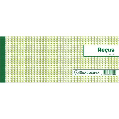 EXACOMPTA , 25E Carnet ""recus"" avec talon 10,5 cm x 16,5 cm - 50 re&ccedil;us
