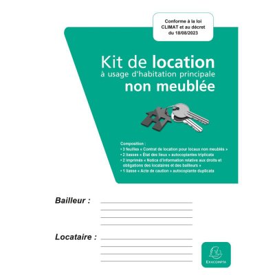 EXACOMPTA  41E Kit dossier pour bail location non meubl&eacute;e
