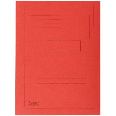 EXACOMPTA  445003e Lot De 50 Chemises 2 Rabats 24 X 32 Cm Pour A4 Rouge