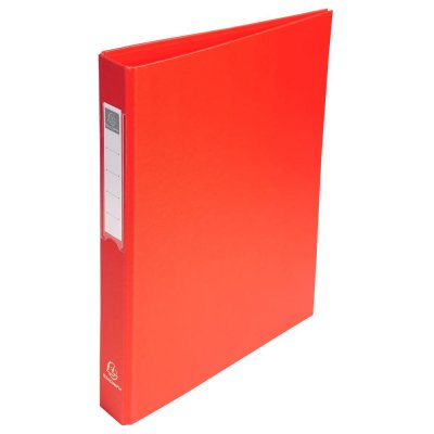 EXACOMPTA  Classeur &agrave; anneaux, PP, 4 anneaux, A4, rouge