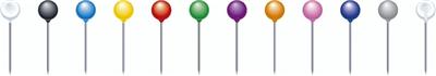 EXACOMPTA  &Eacute;pingles Sph&eacute;riques Bo&icirc;te De 100 &Oslash; 4 Mm Couleurs Assorties _