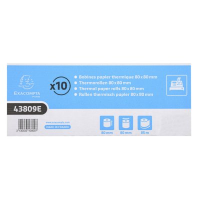 EXACOMPTA   bobines thermiques pour caisses, 80 mm x 85 m noir