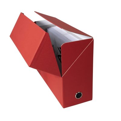 EXACOMPTA   bo&icirc;te transfert papier toil&eacute;, a4, rouge noir
