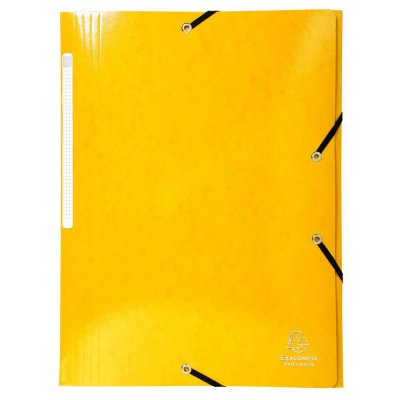 EXACOMPTA   chemise &agrave; &eacute;lastique iderama, a4, jaune noir