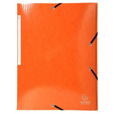 EXACOMPTA   chemise &agrave; &eacute;lastique iderama, a4, orange noir