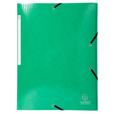 EXACOMPTA   chemise &agrave; &eacute;lastique iderama, a4, vert fonc&eacute; noir