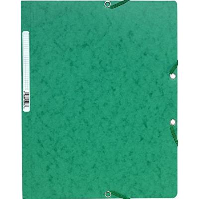 EXACOMPTA   Chemise &Agrave; &Eacute;lastiques, A4, Carton, Vert Noir