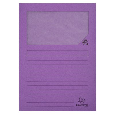 EXACOMPTA   chemise &agrave; fen&ecirc;tre forever, a4, 120 g/m2, violet noir