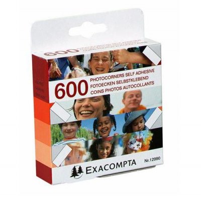 EXACOMPTA   coins pour photos, transparent, autocollant noir