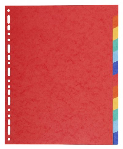 EXACOMPTA   intercalaires en carton, a4+, 12 touches noir