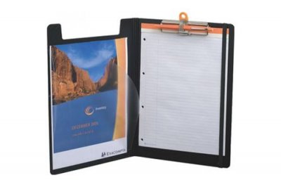 EXACOMPTA   porte-bloc avec rabat exaboard, a4, pp, noir noir