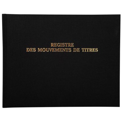 EXACOMPTA   registre ""mouvements de titre"", 240 x 320 mm noir