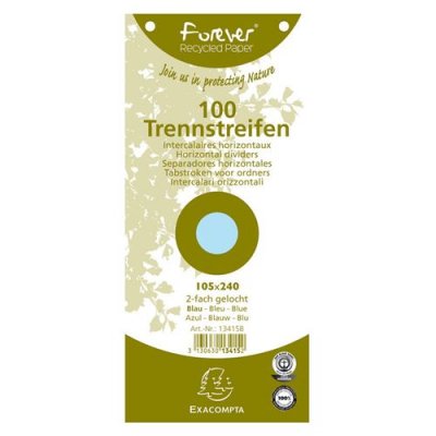 EXACOMPTA  Fiches intercalaires, 105 x 240 mm, bleu