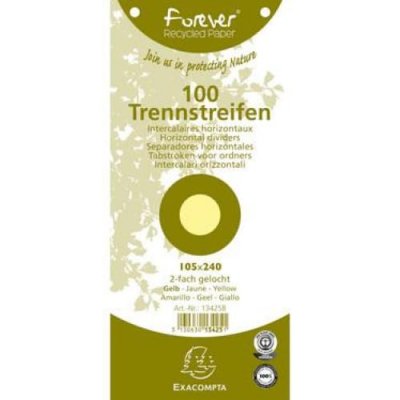EXACOMPTA  Fiches intercalaires, 105 x 240 mm, jaune