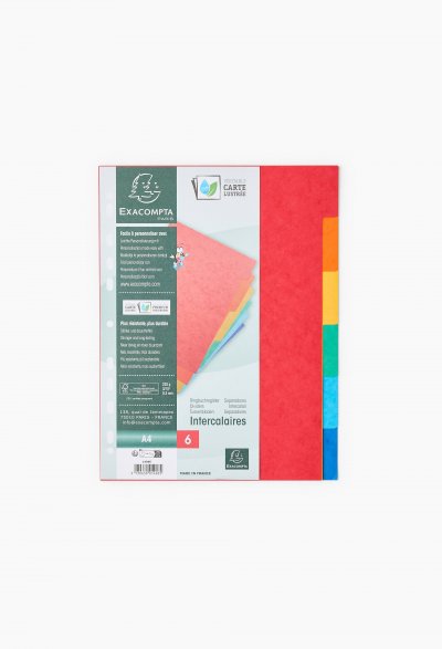 EXACOMPTA  intercalaires en carton, a4, 10 touches
