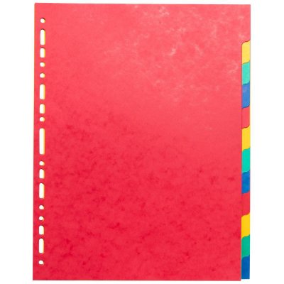 EXACOMPTA  Intercalaires Nature Future Carte Lustr&eacute;e 225g 12 Pos -7034