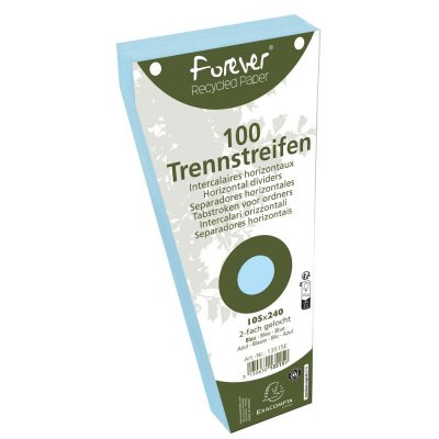 EXACOMPTA  Intercalaires trap&egrave;ze 180 g/m&sup2;, perforation &agrave; 2 trous - Bleu