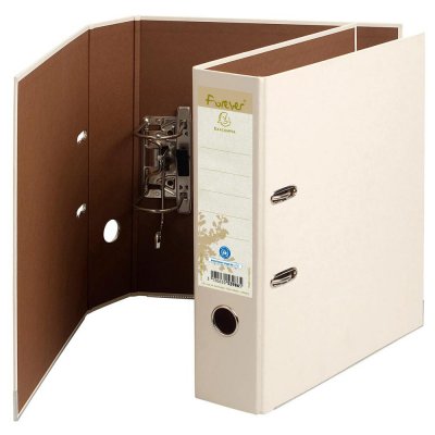 EXACOMPTA  Lot de 10 Classeurs &agrave; levier D80mm Prem'Touch FOREVER beige