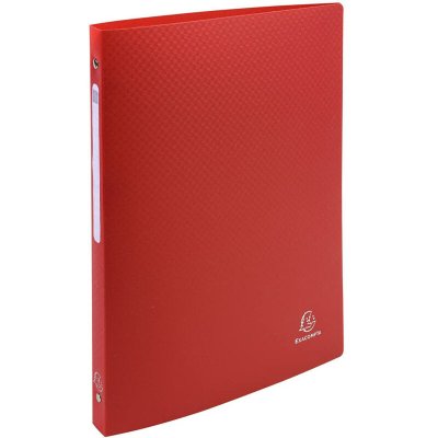 EXACOMPTA  Lot de 10 Classeurs souple 4 anneaux dos 20 mm A4 rouge
