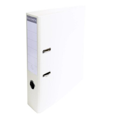 EXACOMPTA  Lot de 3 Classeurs &agrave; levier PVC Premium dos de 70mm blanc