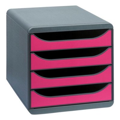 EXACOMPTA  Module de classement Big Box 4 tiroirs Iderama - Framboise