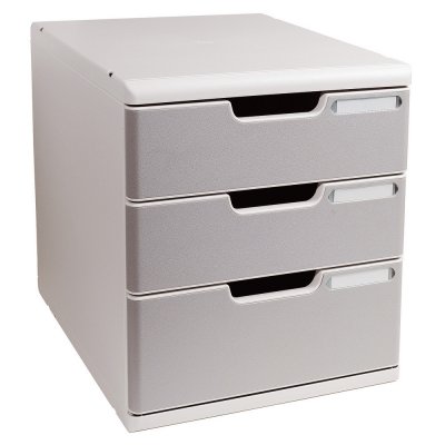EXACOMPTA  Module de classement MODULO A4, 3 tiroirs, gris