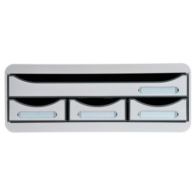 EXACOMPTA  Module de classement Toolbox 4 tiroirs Office - Gris lumi&egrave;re