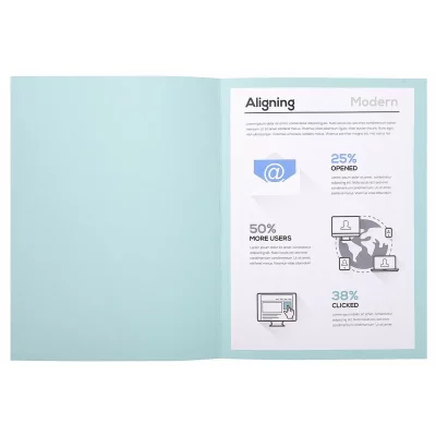 EXACOMPTA  Paquet de 100 chemises FOREVER en carte recycl&eacute;e 220g, coloris bleu clair