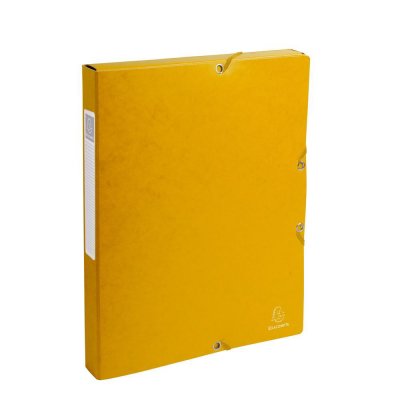 EXACOMPTA  - R&eacute;f. 50309E - Boite de classement Exabox Dos 25mm Carte lustr&eacute;e - A4 - jaune