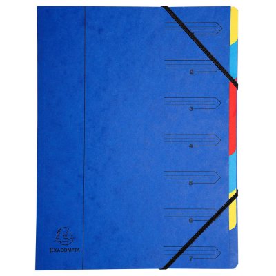 EXACOMPTA Exacompte Trieur 7 Cases, Bleu 1 Unit&eacute;(S)
