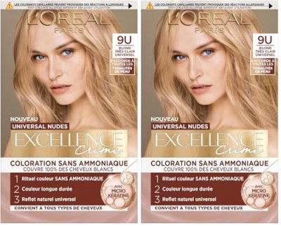 L OREAL PARIS Excellence cr&egrave;me universal nudes 9 blond tr&egrave;s clair universel