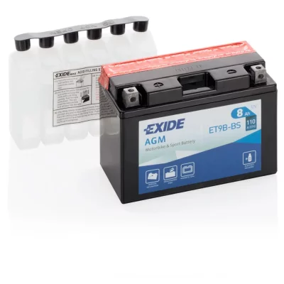 EXIDE  - Batterie moto ET9B-BS YT9B-BS 12v 8ah 115A