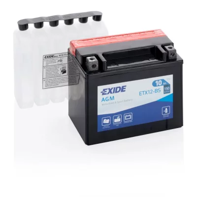EXIDE  - Batterie moto ETX12-BS YTX12-BS 12v 10ah 150A