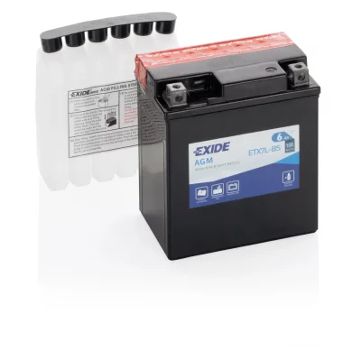 EXIDE  - Batterie moto ETX7L-BS YTX7L-BS 12v 6ah 80A