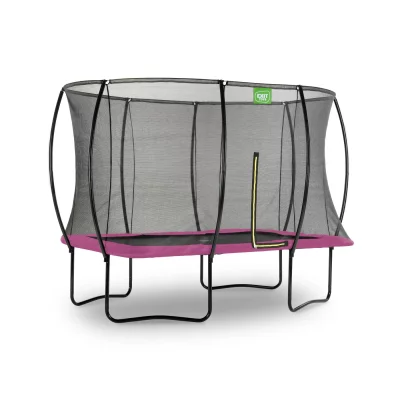 EXIT  Trampoline &agrave; pieds Silhouette rectangulaire rose 244x366 cm