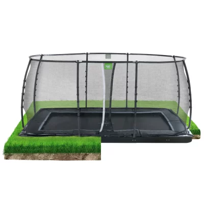 EXIT TOYS EXIT Trampoline enterr&eacute; enfant Dynamic filet noir 275x458 cm