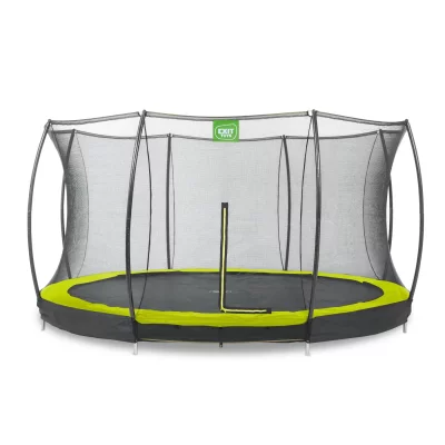 EXIT TOYS EXIT Trampoline enterr&eacute; enfant Silhouette &agrave; filet vert &oslash; 366 cm