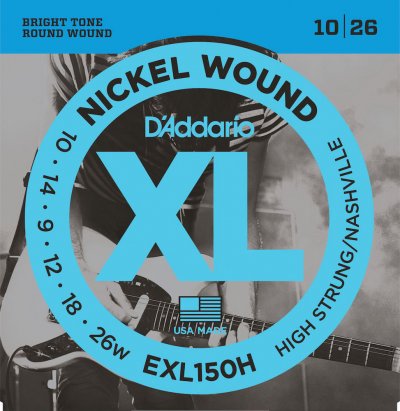 D ADDARIO AND CO EXL150H, High-Strung/Nashville Tuning, 10-26 - Jeu guitare &eacute;lectrique