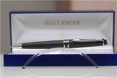 WATERMAN Expert: stylo Bille Noir Mat CT, Encre Bleu Taille Moyenne