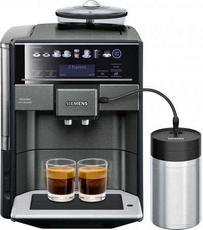 SIEMENS Expresso EQ6 plus extraKlasse Inox fonc&eacute; 19 bars TE657F09DE
